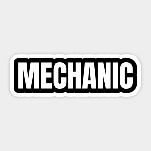 Mechanic Word - Simple Bold Text Sticker